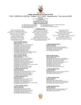 TJPA - Diário da Justiça - Edição nº 8111-2025