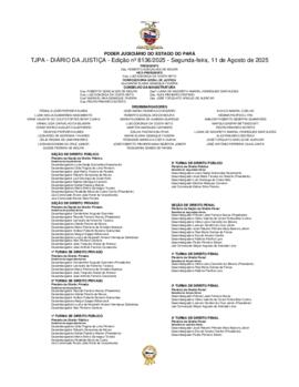 TJPA - Diário da Justiça - Edição nº 8136-2025