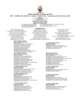 TJPA - Diário da Justiça - Edição nº 8067-2025