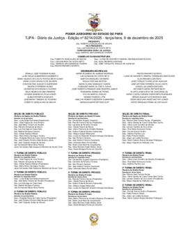 TJPA - Diário da Justiça - Edição nº 8214-2025